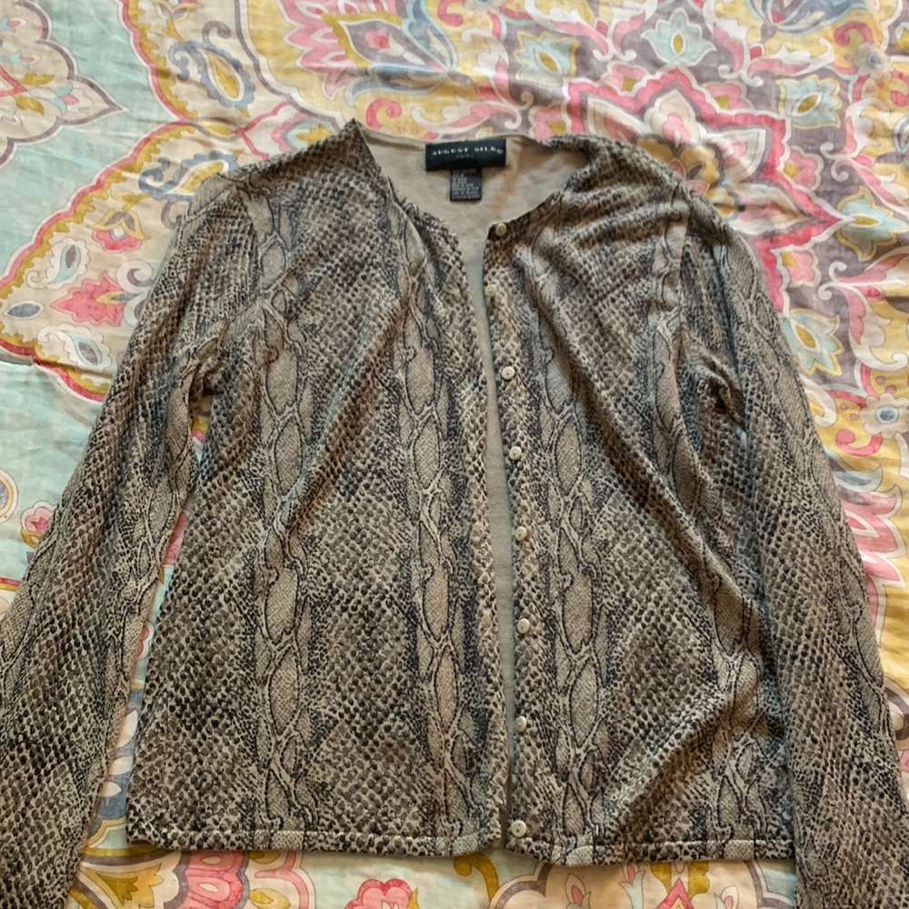 Snakeskin button up shirt